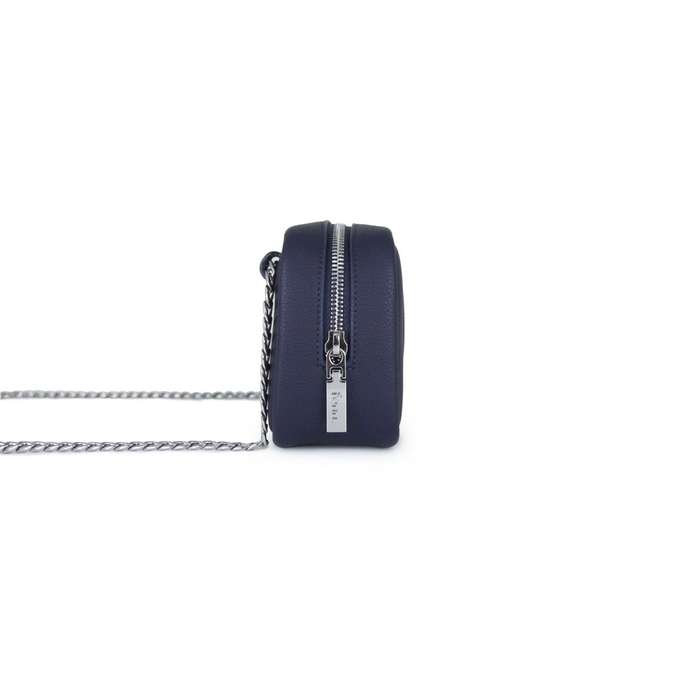 Fenn Pouch  Navy  Silver Chain