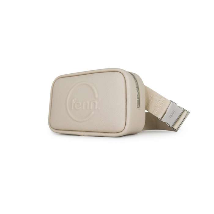 Fenn Pouch Canvas Strap Oatmeal  Silver Trim