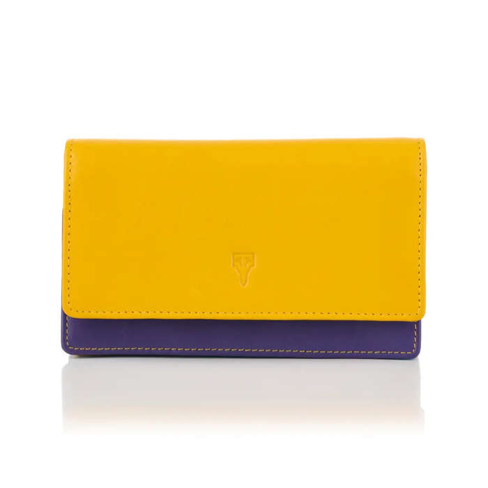 Tuscany Bianca  Large Flap Over Purse, Sunset Orchid