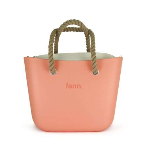 Fenn Original Collection  Salmon  Beige Inner  Silver Zip  Beige Rope