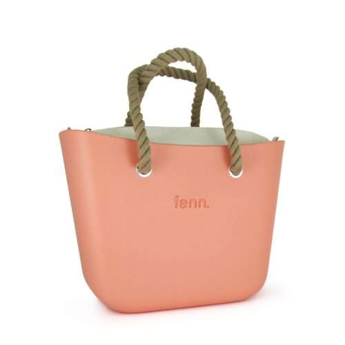 Fenn Original Collection  Salmon  Beige Inner  Silver Zip  Beige Rope