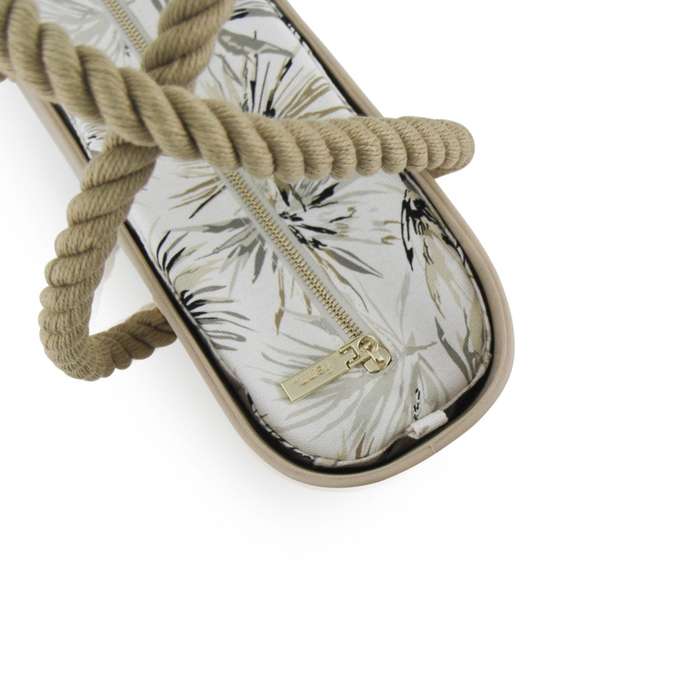 Fenn Original Collection  Sand  Pattern Inner  Gold Zip  Beige Rope