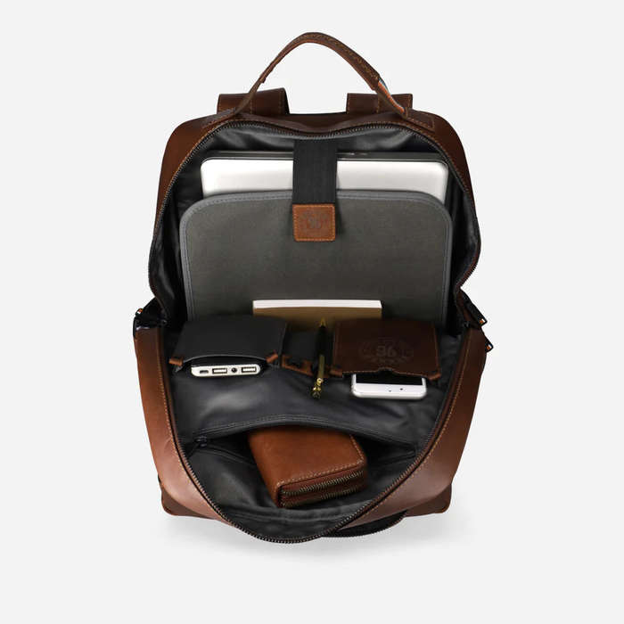 Brando James X Pocket Backpack Brown