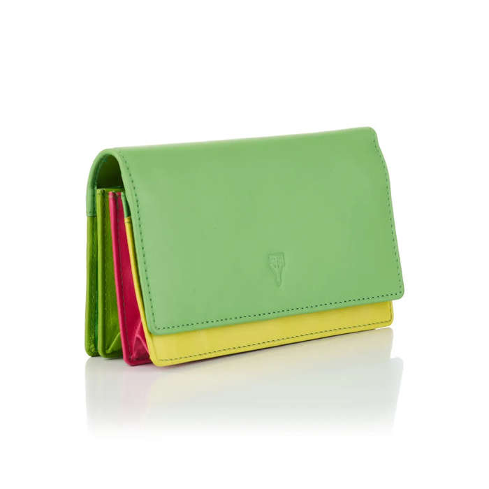 Tuscany Bianca  Large Flap Over Purse, Evergreen Mist