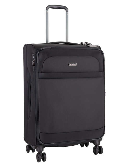 Cellini Microlite S Medium 4 Wheel Trolley Case Black