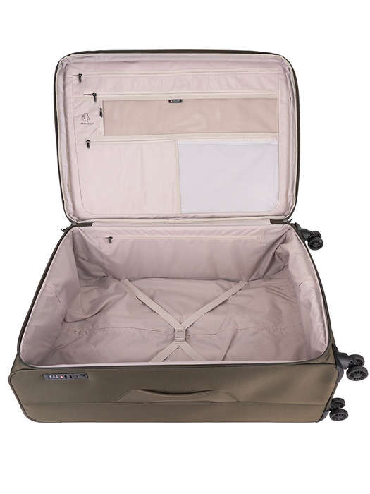Cellini Microlite S Xtra Large 4 Wheel Trolley Case Sandlewood