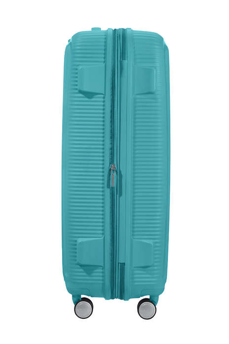 American Tourister Soundbox 4-wheel 77cm large Spinner Expandable suitcase  Poolside Blue