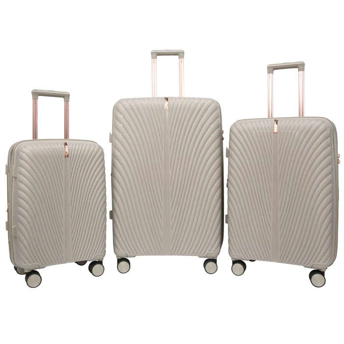 Evolution New Kirstenbosch 3 Piece Luggage Set Cream