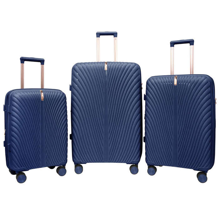 Evolution New Kirstenbosch 3 Piece Luggage Set Blue