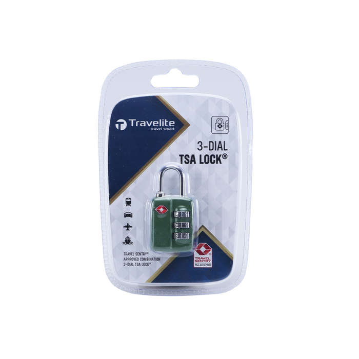 Travelite  3 Dial Combination TSA Lock Green
