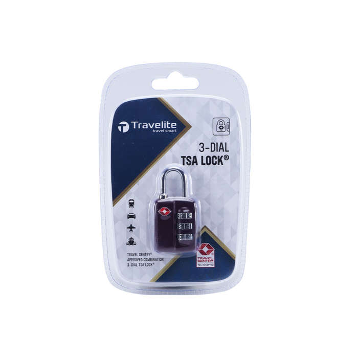 Travelite  3 Dial Combination TSA Lock Purple