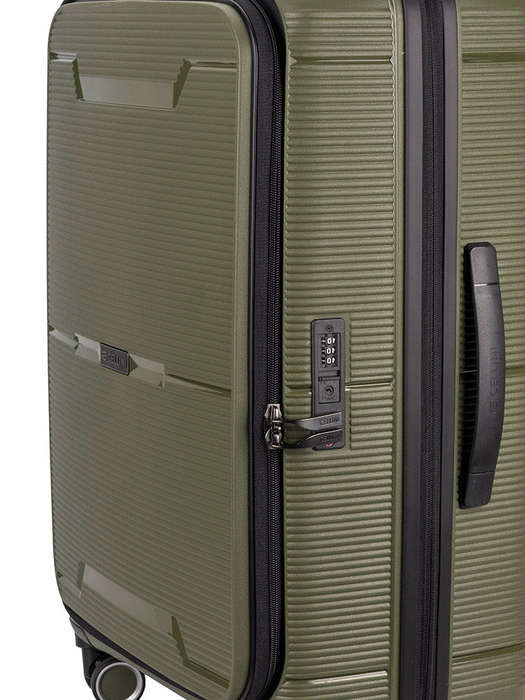 Cellini Ipak Medium 4 Wheel Trolley Case Army Green