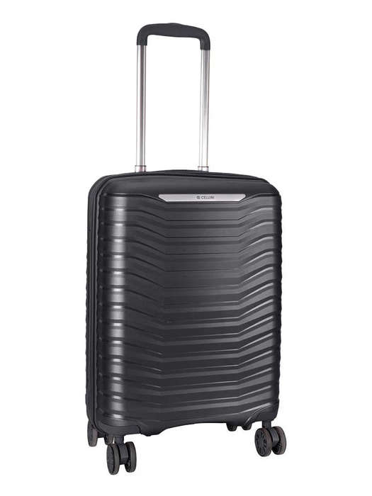 Cellini Aerotech 3 Piece Travel Sets Metallic Black  + FREE Large & medium Plastic luggage protec...