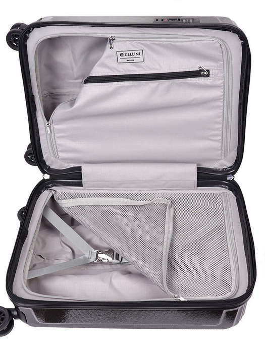 Cellini Compolite 4 Wheel Carry On Trolley Black