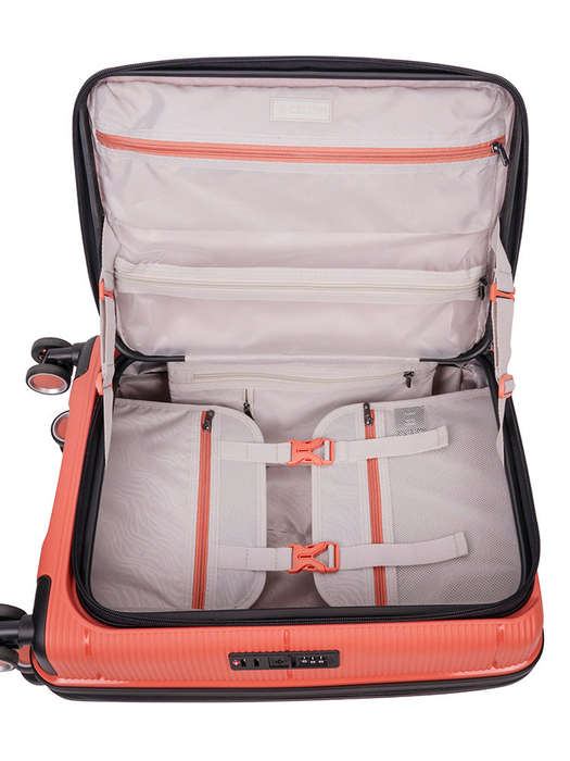 Cellini Ipak 4 Wheel Carry On Trolley Case Coral
