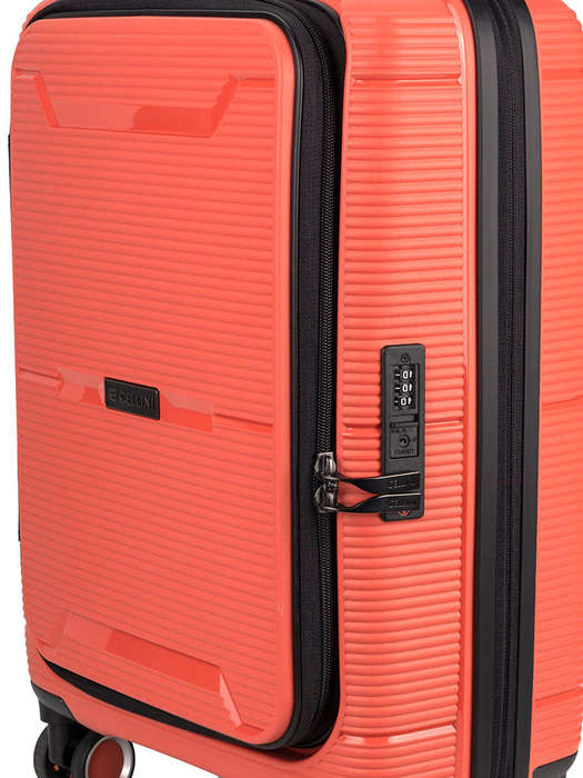 Cellini Ipak 4 Wheel Carry On Trolley Case Coral