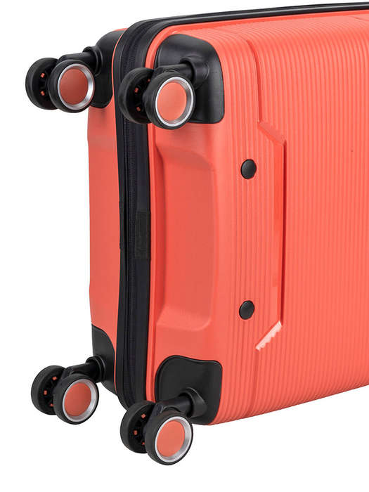 Cellini Ipak 4 Wheel Carry On Trolley Case Coral