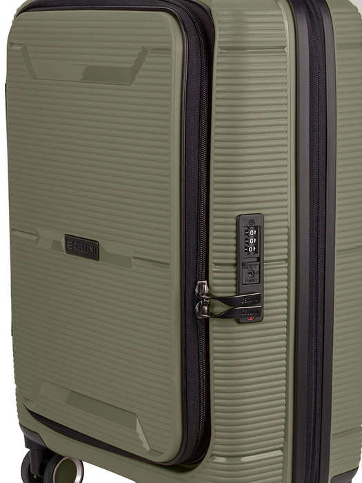 Cellini Ipak 4 Wheel Carry On Trolley Case Army Green