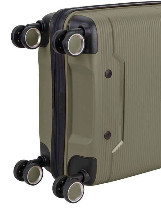 Cellini Ipak 4 Wheel Carry On Trolley Case Army Green