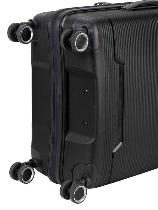 Cellini Ipak Medium 4 Wheel Trolley Case Black