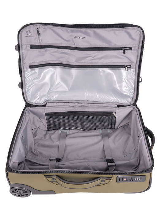 Cellini Nomad Carry-On Trolley Pullman with Oversized All Terrain Wheels Green