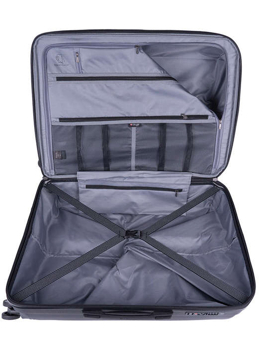 Cellini Qwest Medium 4 Wheel Trolley Case Black