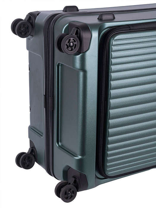 Cellini Tri Pak Large 4 Wheel Trolley Case Green
