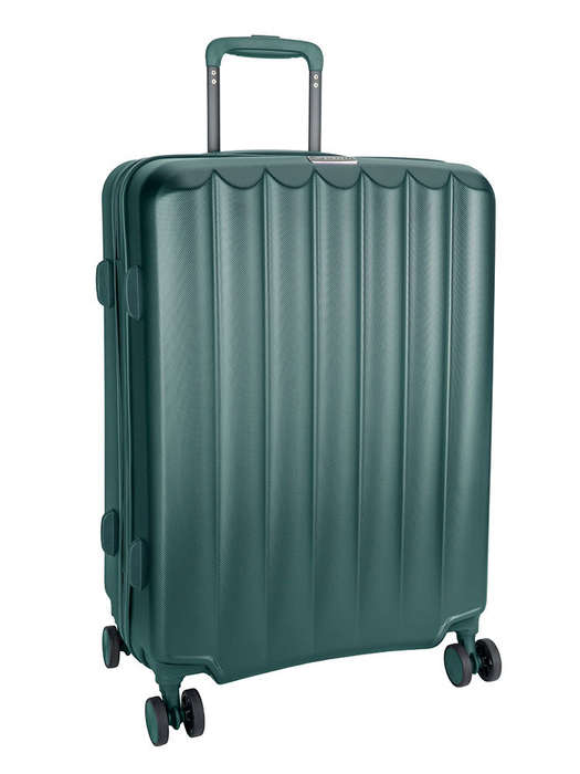 Jo Borkett Gatsby Medium 4 Wheel Trolley Case Green