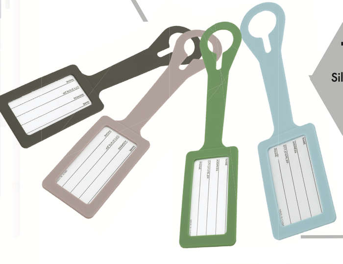 Rubber Silicone Luggage Tags 2 pack