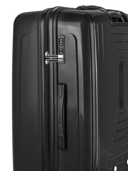 Cellini Flexilite Large 4 Wheel Trolley Case Black