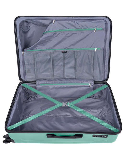 Cellini Flexilite Medium 4 Wheel Trolley Case Green