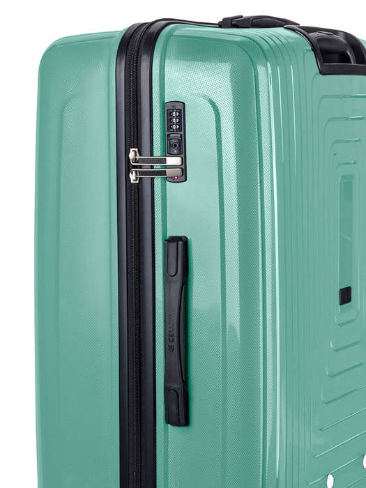 Cellini Flexilite Medium 4 Wheel Trolley Case Green