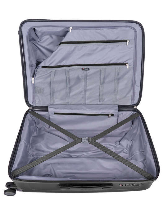 Cellini Flexilite Medium 4 Wheel Trolley Case Black