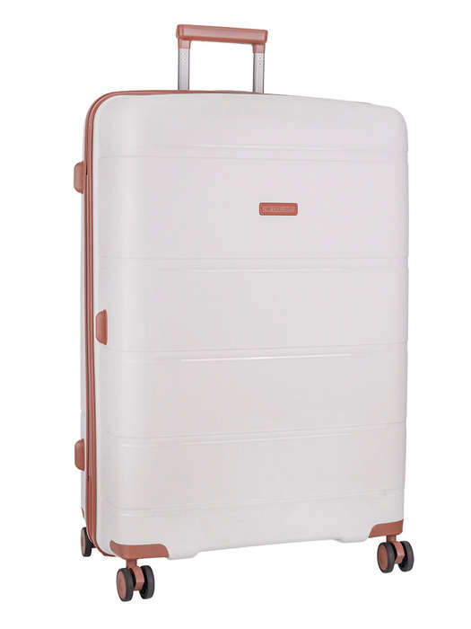 Cellini Monte Carlo Large 4 Wheel Trolley Case White