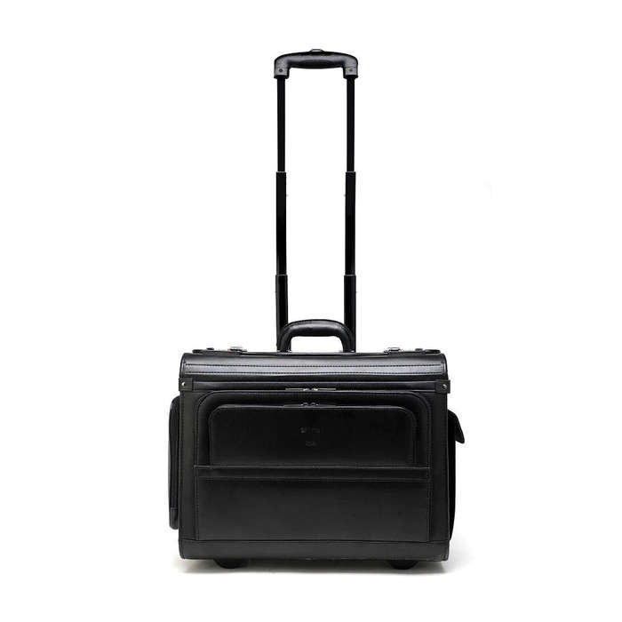 Tosca Leather Laptop Pilot Case With Wheels 622-75
