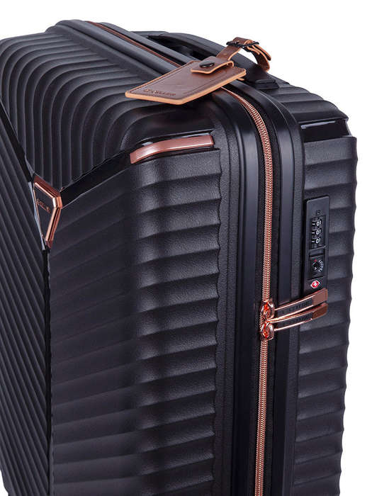 Cellini Allure Hardshell 4 Wheel Carry On Trolley Black