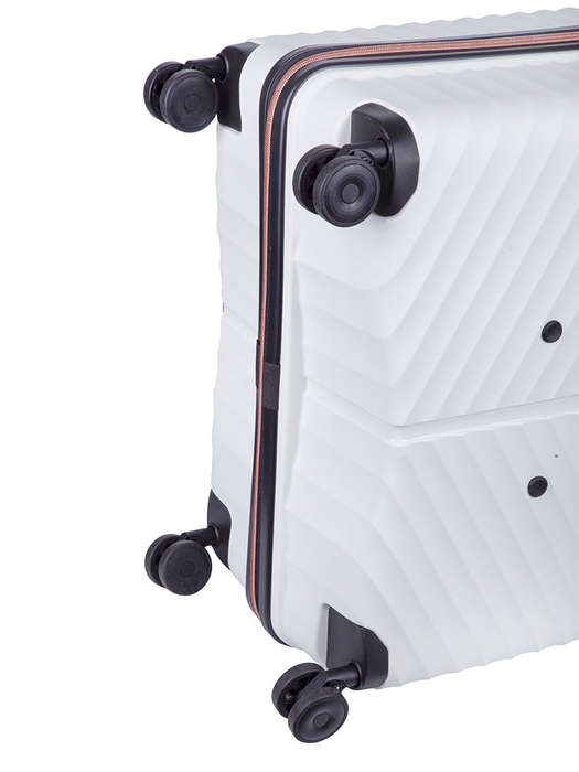 Cellini Allure Hardshell 4 Wheel Carry On Trolley White