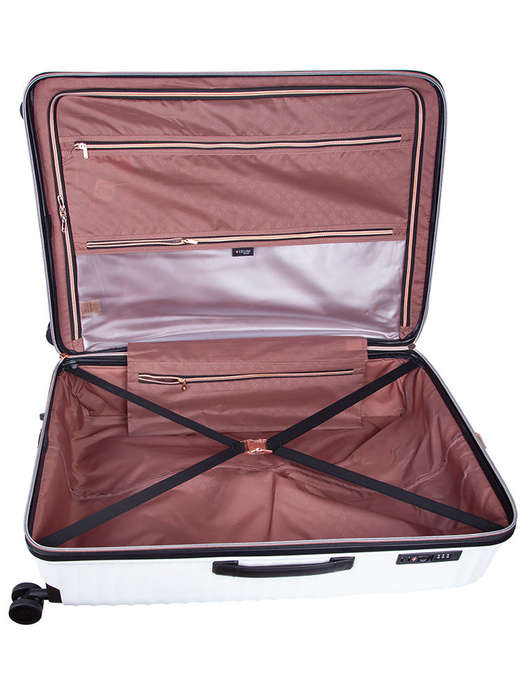 Cellini Allure Hardshell 4 Wheel Carry On Trolley White