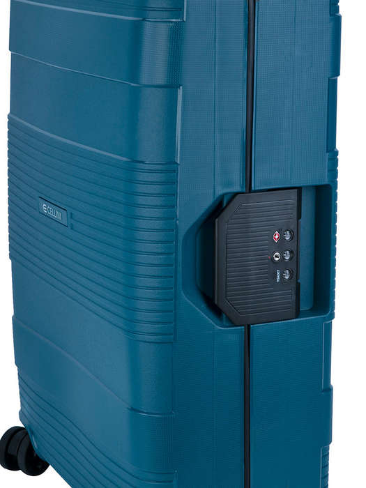 Cellini Safetech Large 75cm 4 Wheel Trolley Case Blue