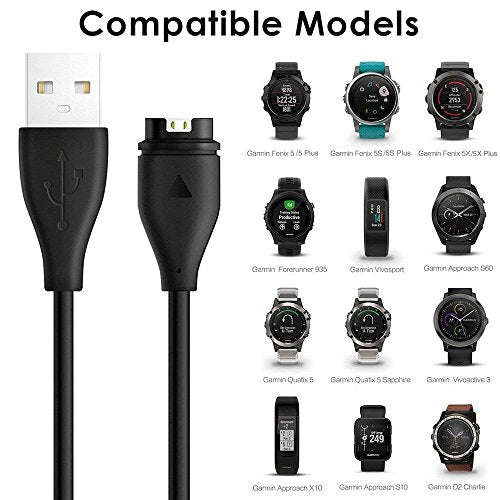CAVN Charger for Garmin Vivoactive 3 / Fenix 5, 5S, 5X, Plus / Vvoactive 3 Music / Forerunner 9...