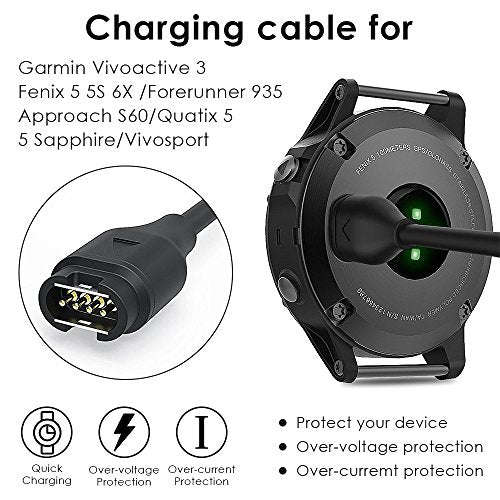 CAVN Charger for Garmin Vivoactive 3 / Fenix 5, 5S, 5X, Plus / Vvoactive 3 Music / Forerunner 9...