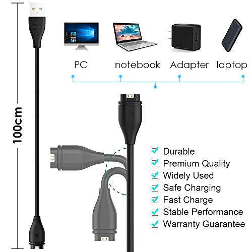 CAVN Charger for Garmin Vivoactive 3 / Fenix 5, 5S, 5X, Plus / Vvoactive 3 Music / Forerunner 9...