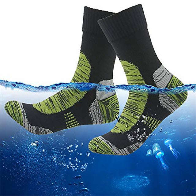 100% waterproof socks, men's women's coolmax moisture wicking sports cushioned