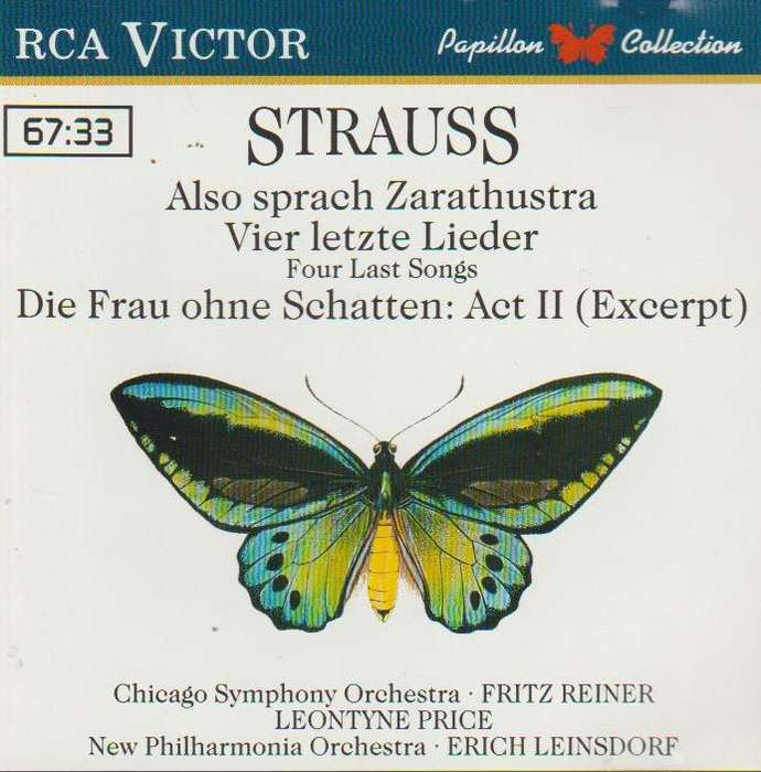 Strauss, Reiner, Price - Also sparch Zarathustra / Vier letzte Lieder / Die Frau ohne Schatten: A...