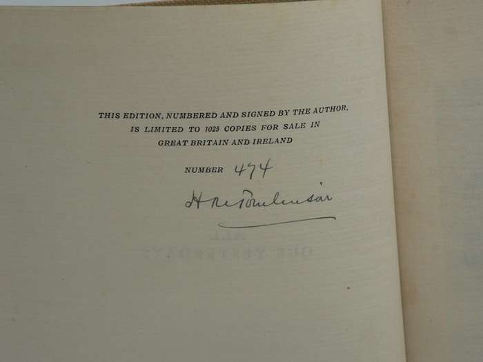 All our yesterdays H M Tomlinson (limited edition,signed 474/1025 Folio Society))