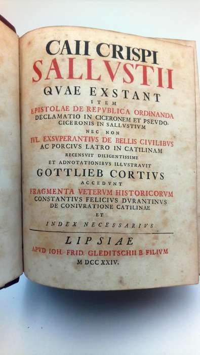 Sallustii Opera - Cortius - (published 1724 Leipzig)