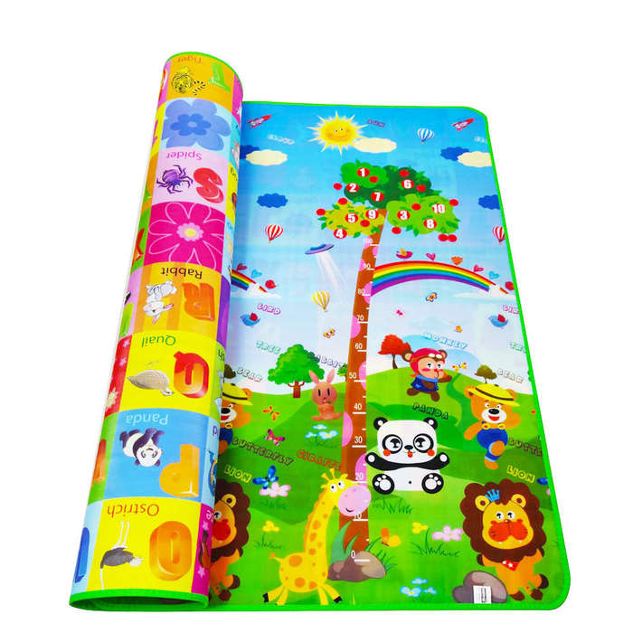 174x147cm Large Kids Crawling Educational Play Mat Double Side Game Soft Foam Play
