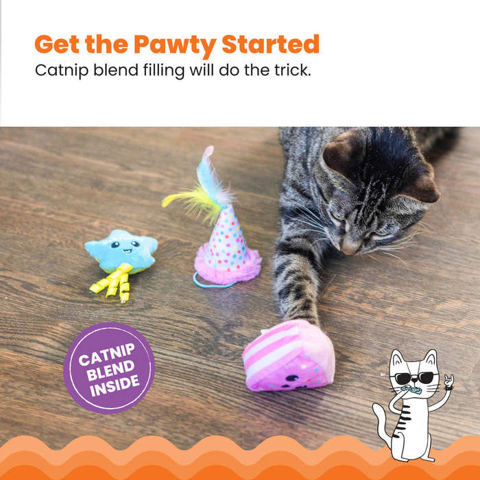 Happy Purrthday Birthday Plush Toys 3pk