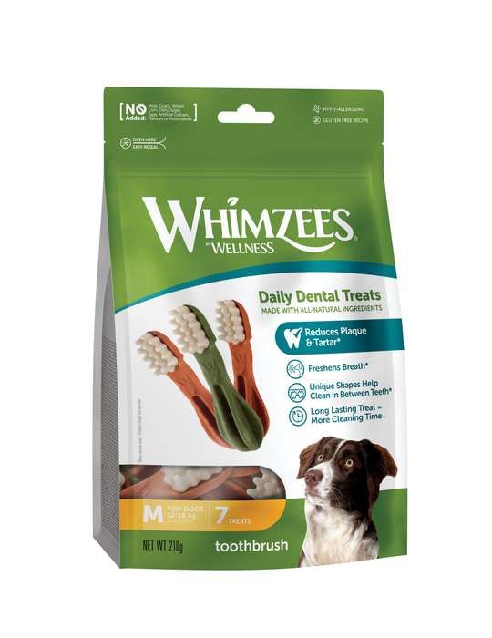 Whimzees Medium Toothbrush Weekly Value Bag (7pc)