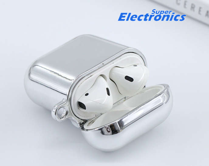 Glossy Soft AirPods Case Wireless Earphone Accessories Cover - SILVER